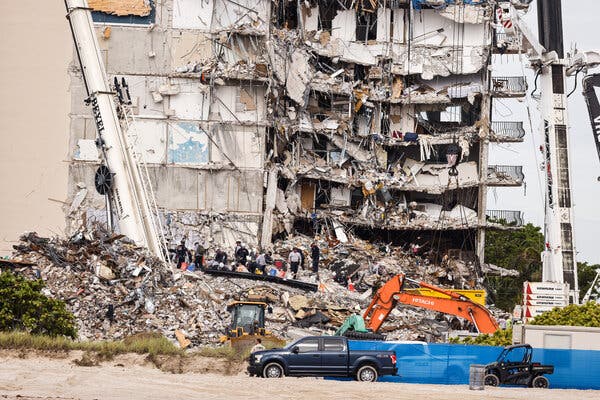 Search and rescue personnel continued to look for the unaccounted victims from the Champlain Tower South collapse on Wednesday.