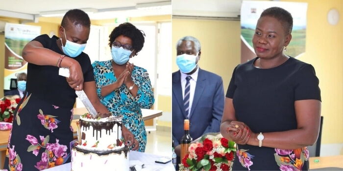Lands Staff Throw Surprise Birthday Party to CS Farida Karoney
