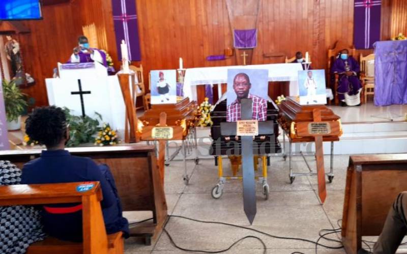 Requiem mass for Dr James Gakara and his two children
