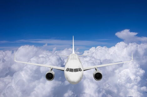 File photo of an airplane in the sky