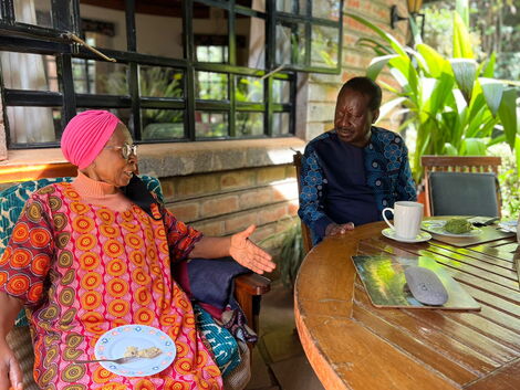 Raila and Son Pay Surprise Visit to In-Laws[PHOTOS]
