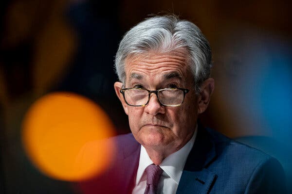 Federal Reserve Chair Jerome H. Powell is expected to tell lawmakers that growth is “on track to post its fastest rate of increase in decades.”