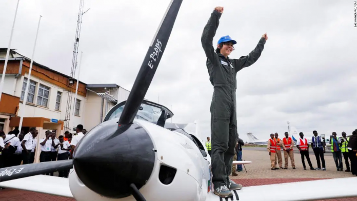 Teenage Pilot Chasing Flying Record Lands In Kenya
