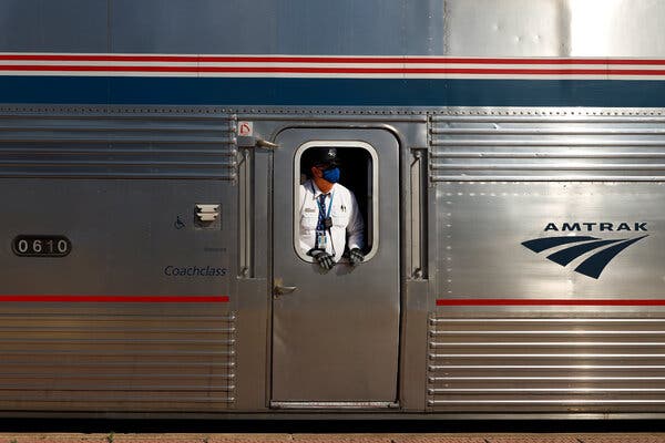 Amtrak requires all customers and employees to wear face masks.