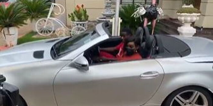 Watch Sonko's Son Drive Fridah Mwaka in Convertible Benz [VIDEO]