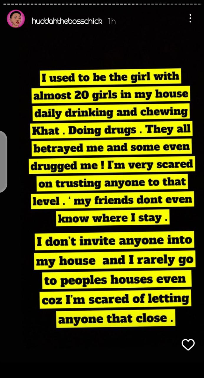 'Some Drugged Me'- Huddah Monroe Reveals Why She's Scared Of Making Friends