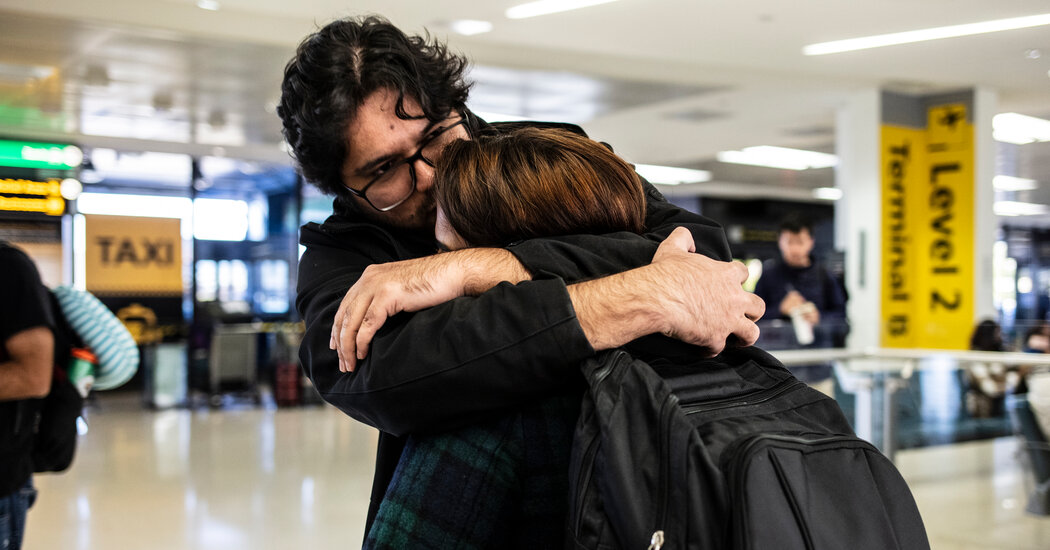 Airports Are Scenes of Joyous Reunions as U.S. Reopens