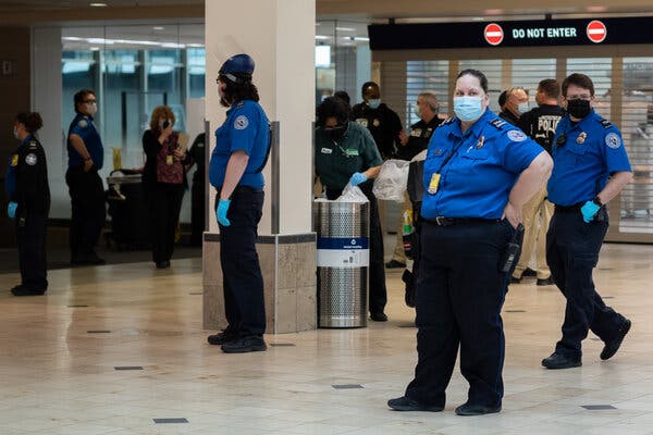 Transportation Security Administration officers at Minneapolis St. Paul International Airport last week.