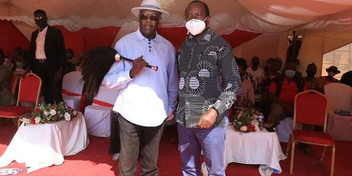 Kalonzo, Muthama Hug & Reconcile After Public Confrontation