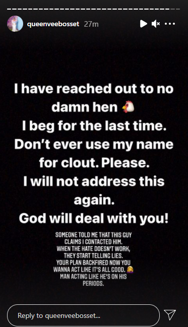 Vera Sidika Refutes Claims Of Reaching Out And Apologizing To Akuku Danger (Screenshot)
