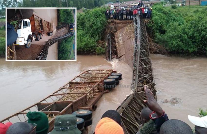 British-built bridge connecting Homa Bay, Migori collapses