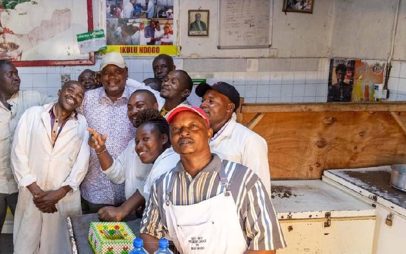 Stall B6: Uhuru's 'choma' joint at Kenyatta market