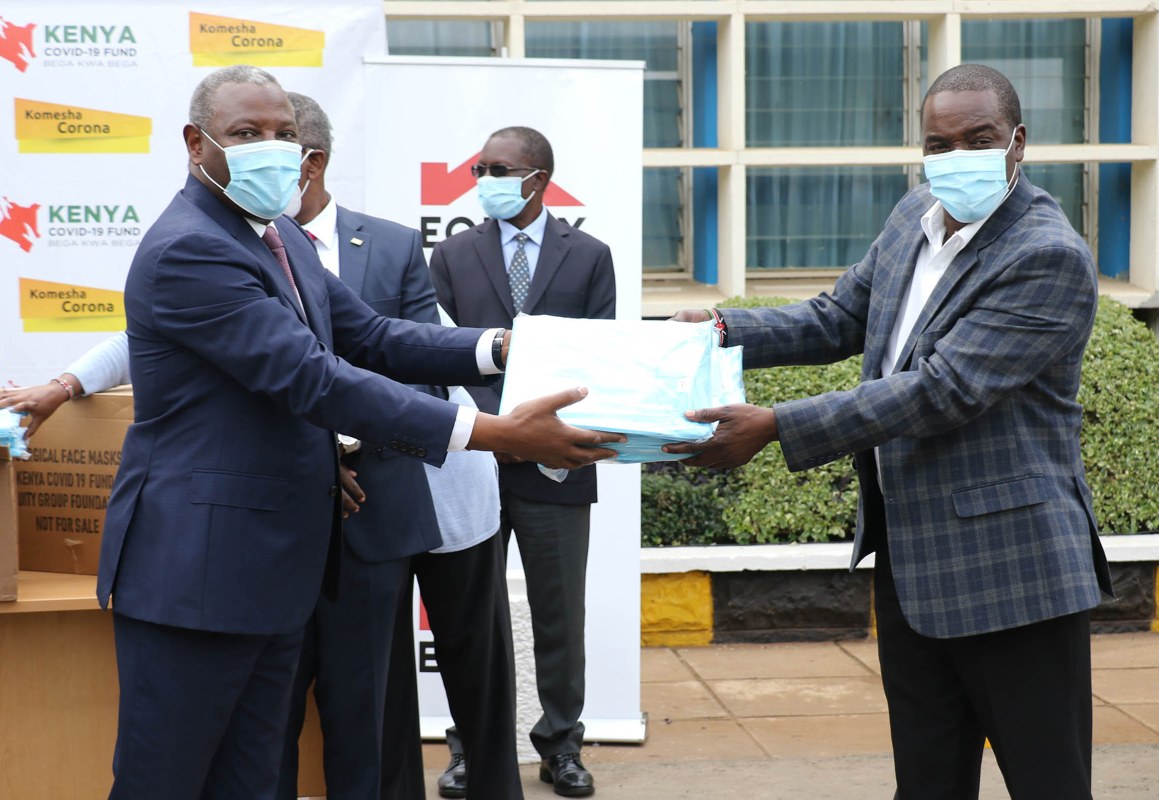 Equity Group Foundation, Kenya Covid-19 Fund Board start giving PPEs to public hospitals