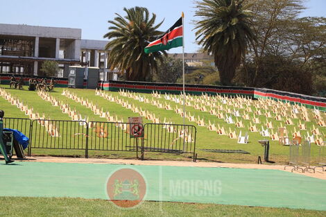 Uhuru Gardens set up for Jamhuri Day on Saturday, December 11, 2021.