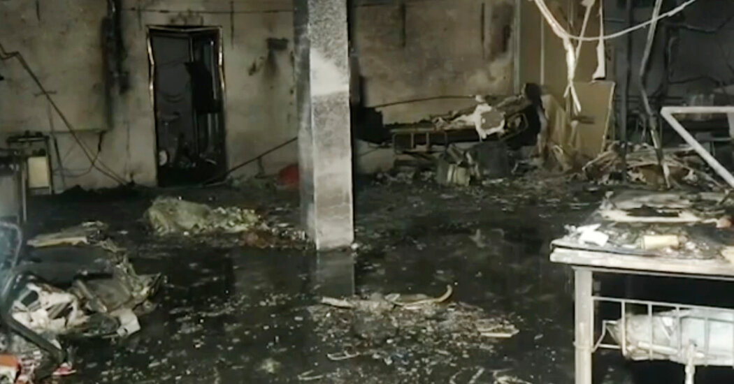 Fire Strikes Covid Hospital Ward in India.