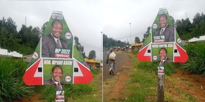 Azimio Affiliate Party Apologises Over Viral Poster Blocking Road Sign