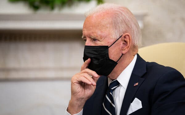 President Biden during a meeting with Prime Minister Naftali Bennet of Israel on Friday mentioned the possibility of offering Covid vaccine booster shots sooner than eight months after second doses.
