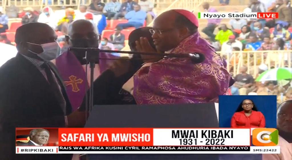 Forgive him, Archbishop Muheria pleads for man who disrupted Kibaki's funeral Mass » Capital News