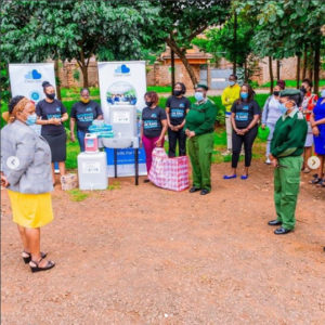 Wahu and her team giving back at Lang'ata women's prison