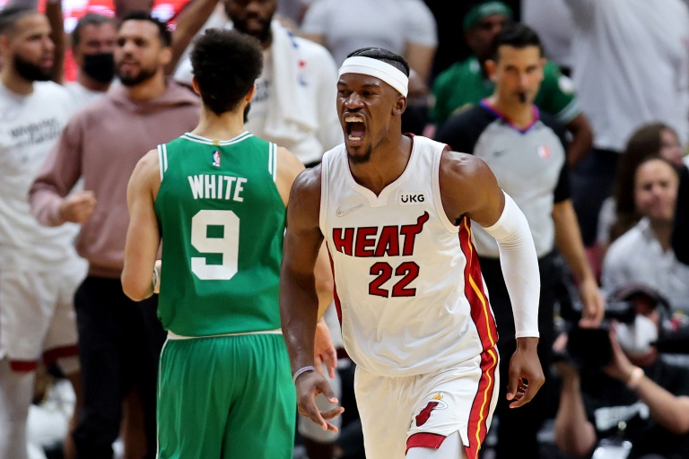 Butler brings heat as Miami sink Boston in series opener