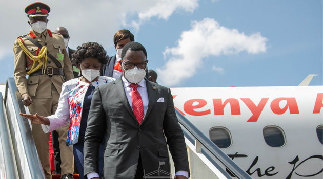 Malawi's Chakwera in the country for Mashujaa Day fete, bilateral talks » Capital News