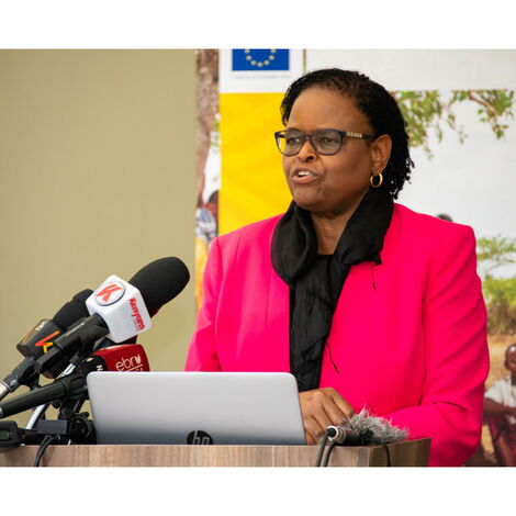 Chief Justice Martha Koome addressing state actors during the NCAJ meeting