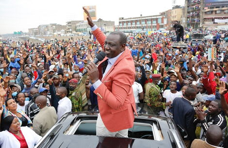 Deputy President William Ruto in Githurai on October 21, 2021.