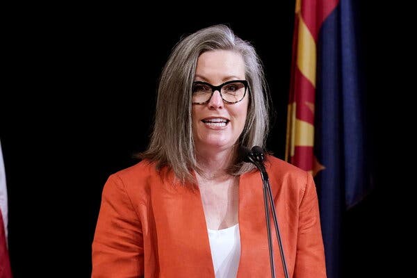 Arizona Secretary of State Katie Hobbs addressed members of Arizona's Electoral College prior to their casting their votes in Phoenix in December.