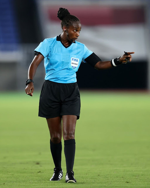 Rwandan referee Salima Mukansanga first woman to officiate African cup in history photo Rwandan referee Salima Mukansanga first woman to officiate African cup in history photo