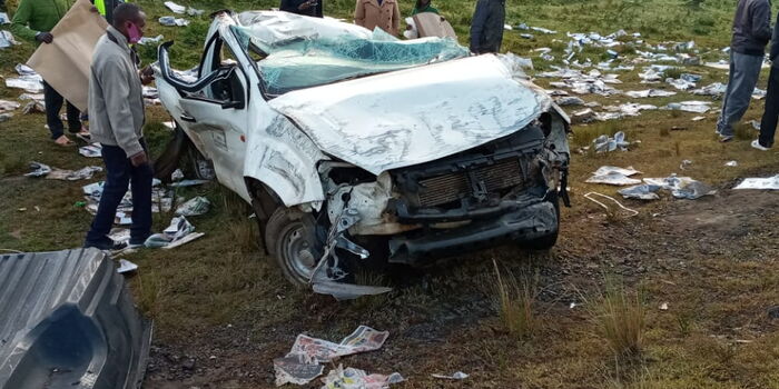 Nation Media Vehicle Crushed in Road Accident