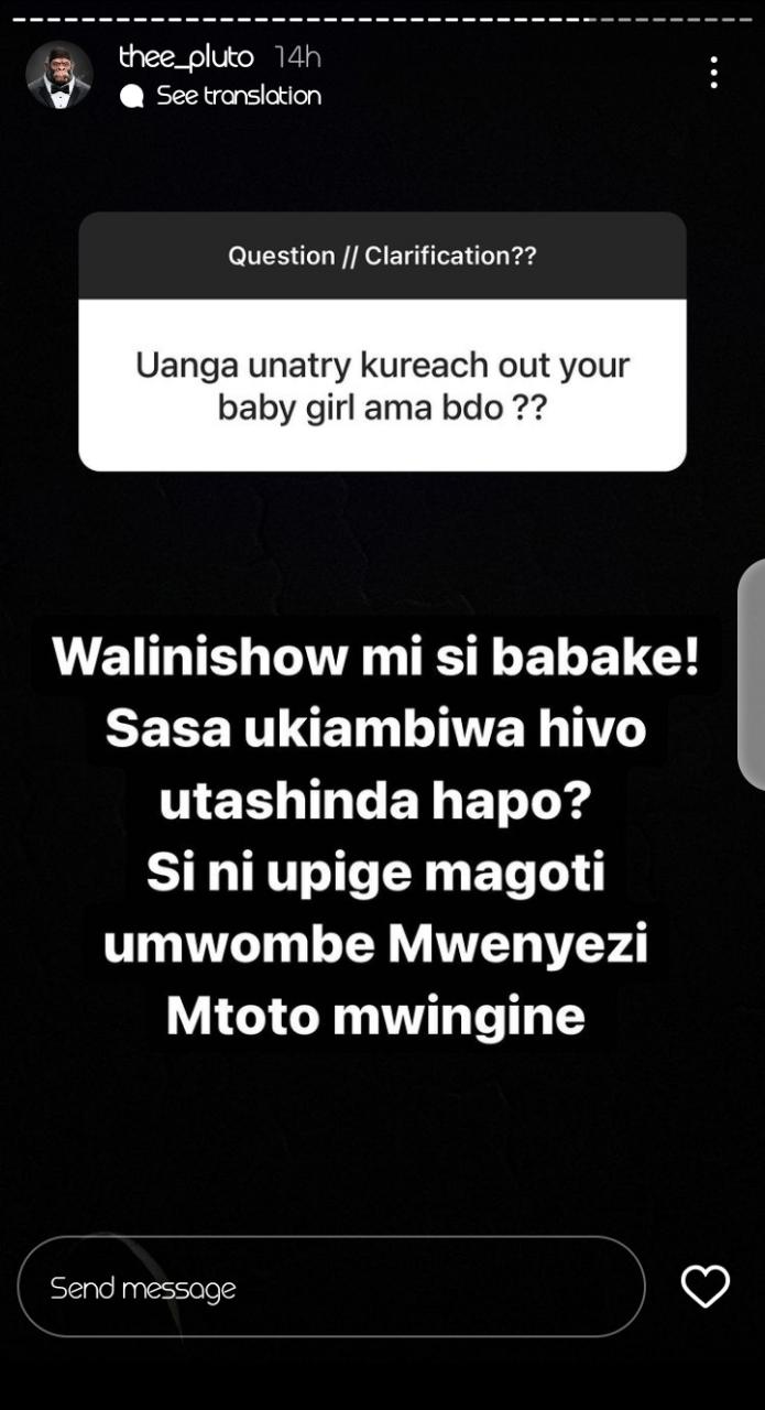 'Walinisho Mimi si Babake!'-Thee Pluto On Moving On After Baby Mama Denied Him Access To Their Daughter