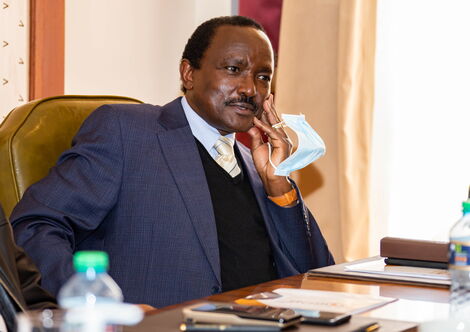 Wiper Party Kalonzo Musyoka during One Kenya Alliance meeting at Hermosa Gardens in Karen on Tuesday, July 20, 2021