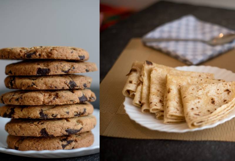 Making Juliet's gluten free chapatis, cookies Eve woman