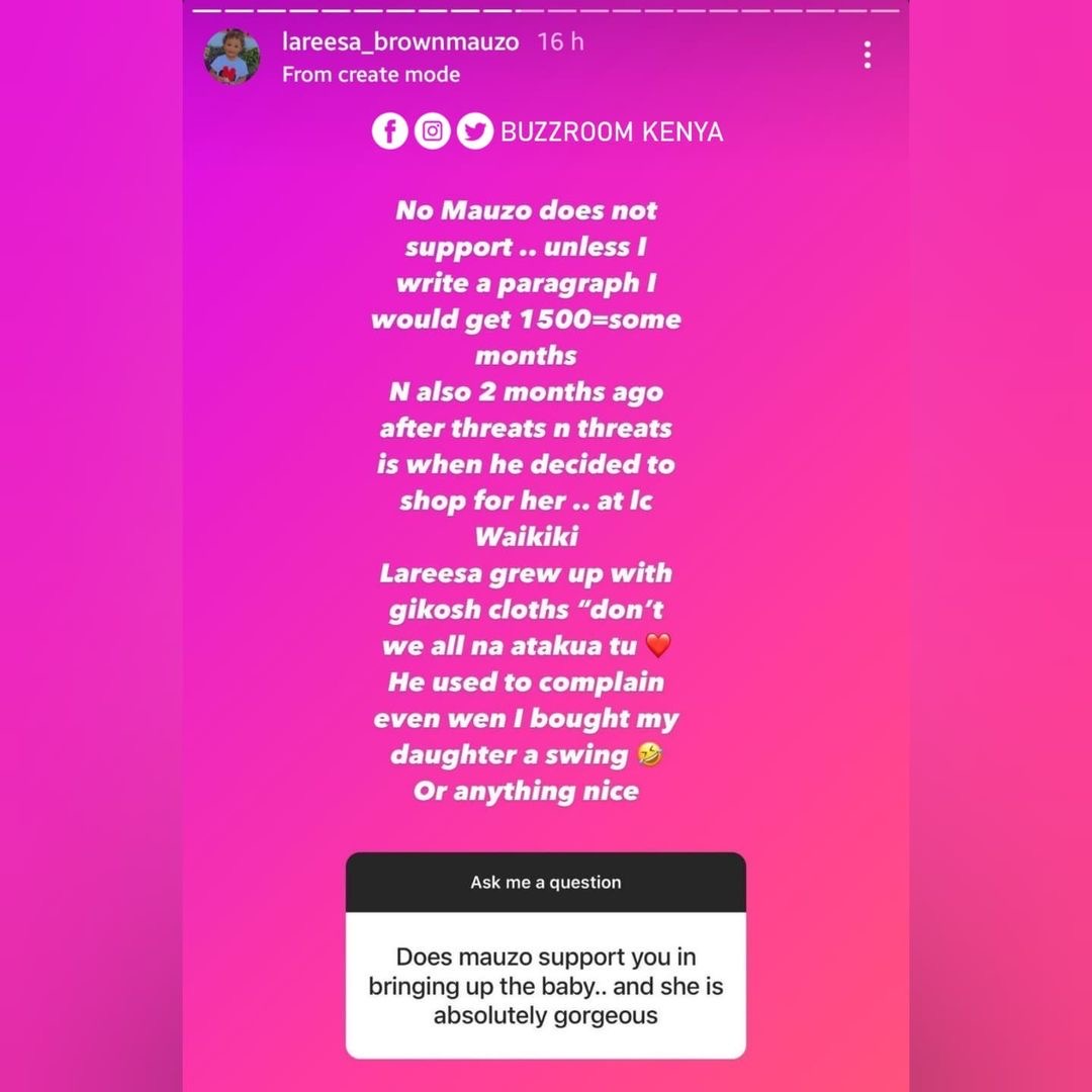 Family Drama: Brown Mauzo dragged on social media by baby mama