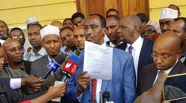 Impeached Wajir Governor storms his office armed with a court order » Capital News