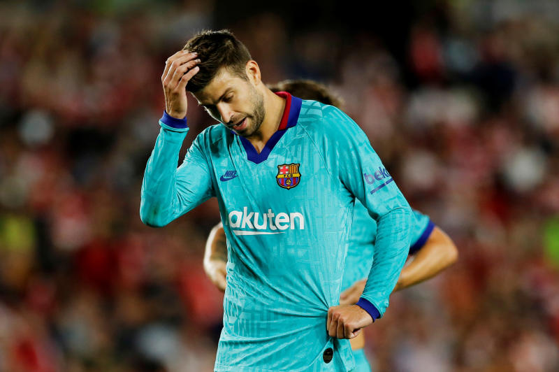 Barcelona's Pique cycled to derby match with Espanyol : The standard Sports