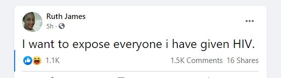 Ruth James comment on HIV