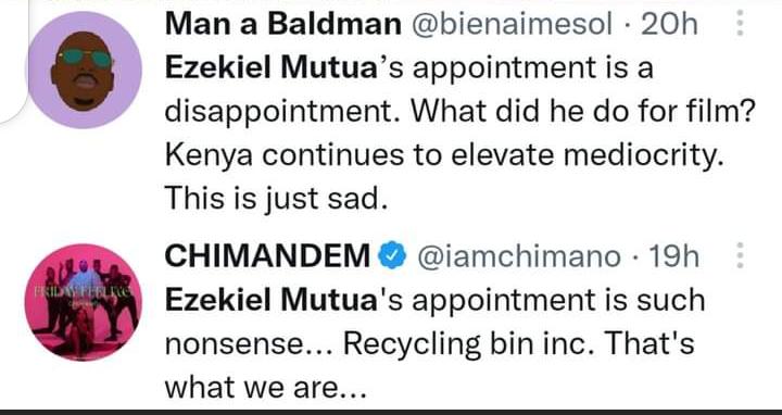 Ezekiel Mutua Promises To Help Kenyan Artists After Receiving Heavy Criticism (Screenshot)