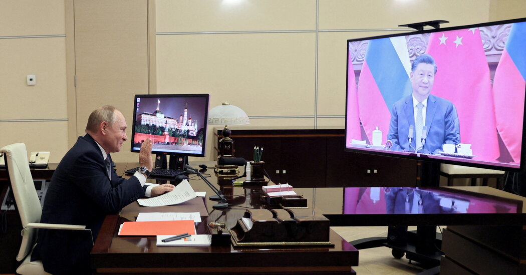 Ukraine Live Updates: Putin Vows Closer Ties With China on Eve of Trip to Beijing