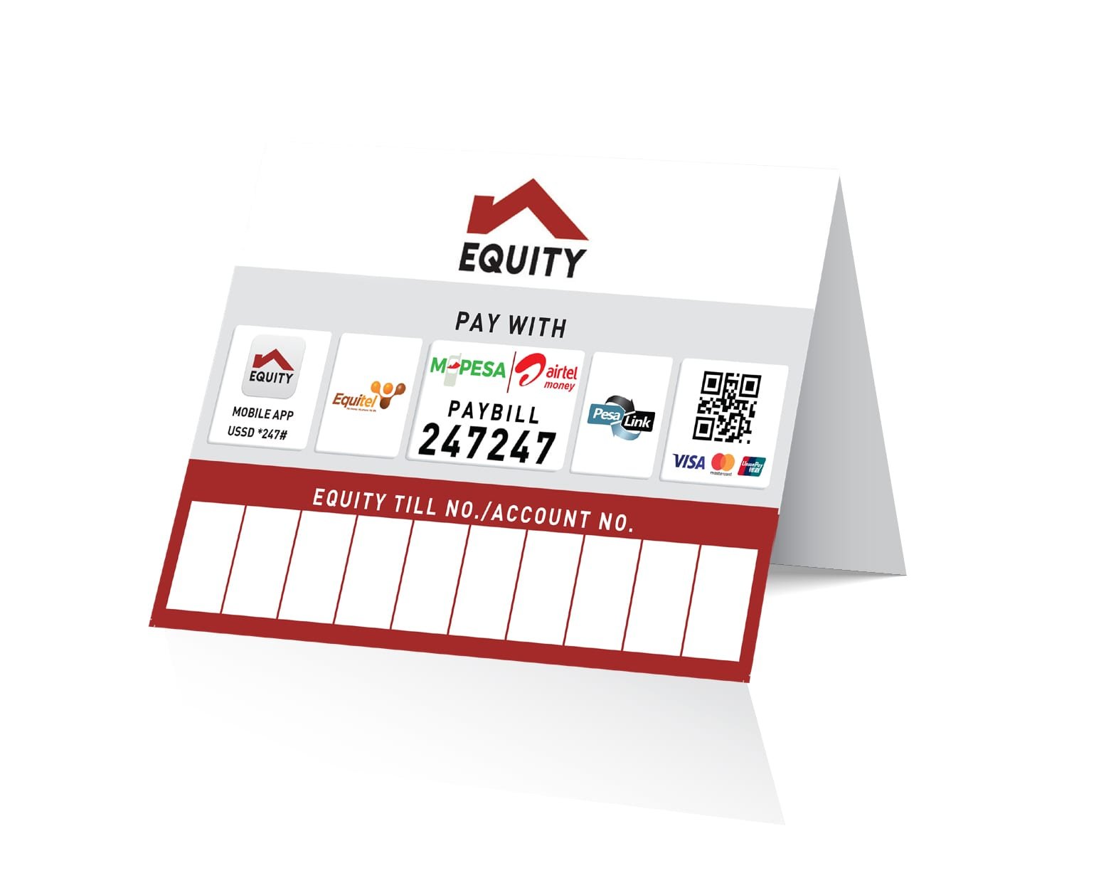 Equity's One Till Number platform works with all wallets including M-Pesa
