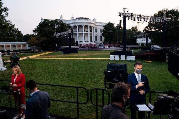 President Trump will accept the Republican nomination from the South Lawn of the White House on Thursday. 