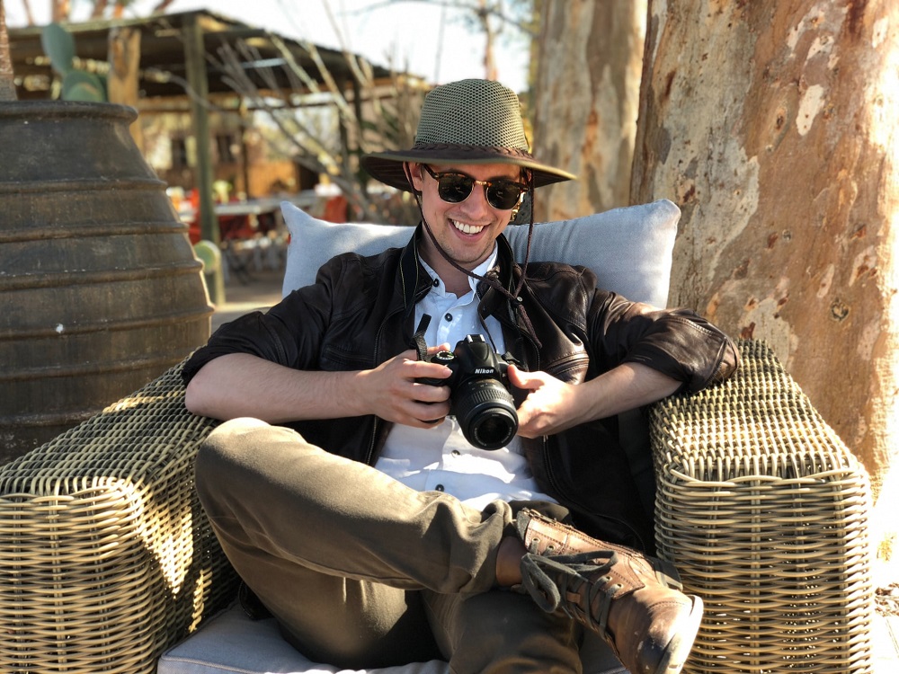 Man on safari