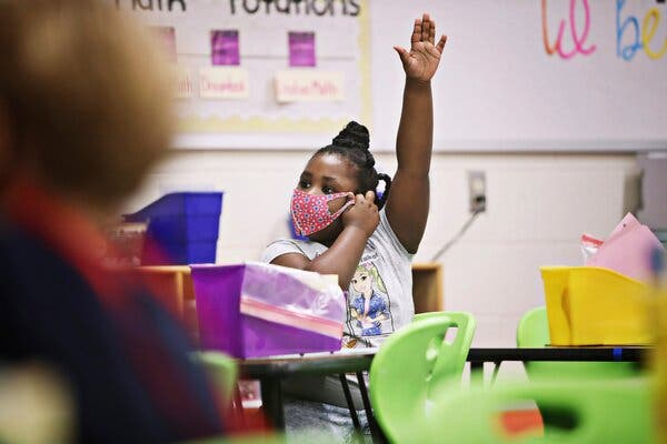 A classroom in Raleigh, N.C., last fall. The C.D.C. said physical distance and mask-wearing remained important, but schools should open even if they could not fully comply with the recommendations.