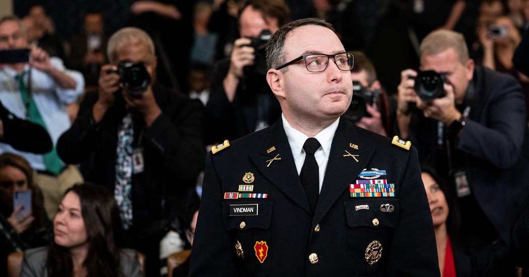 Army Officer Who Clashed With Trump Over Impeachment Set to Retire
