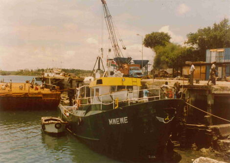 An image of MV Mwewe built by Hon. Esther Passaris' father.