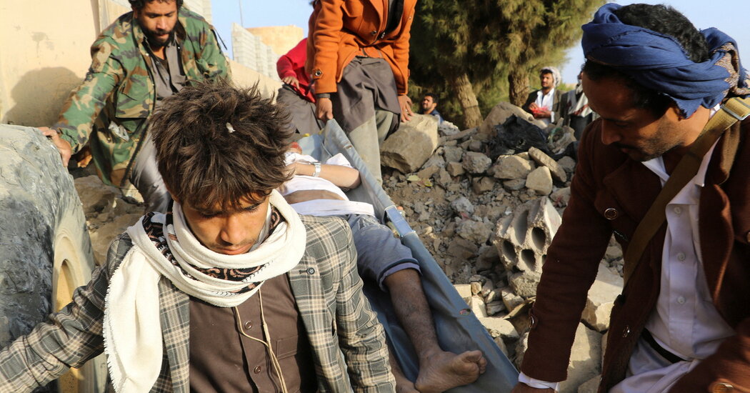 Saudi-Led Airstrikes Kill Scores at a Prison in Yemen