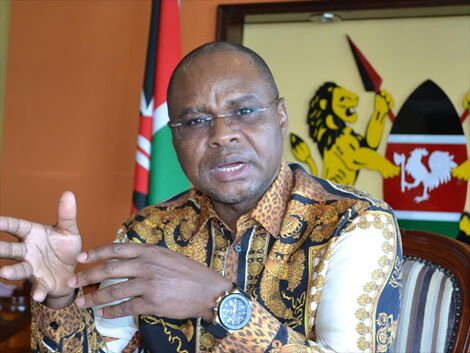 Kilifi Governor Amason Kingi in his office