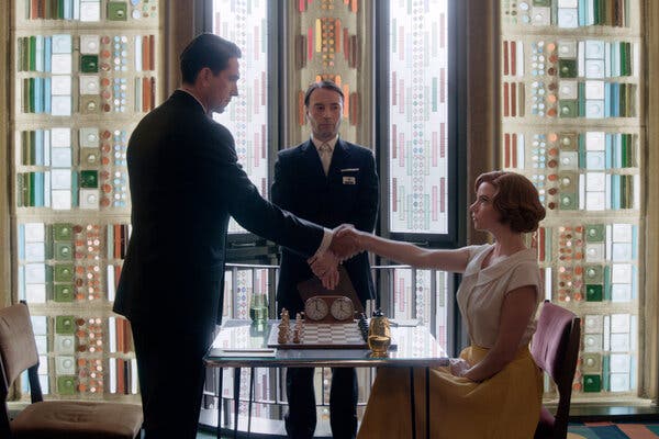 The Netflix limited series “The Queen's Gambit” won nine awards over the weekend.