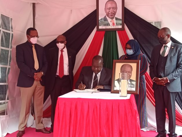 Matiangi launches official signing of Kibaki condolence book » Capital News