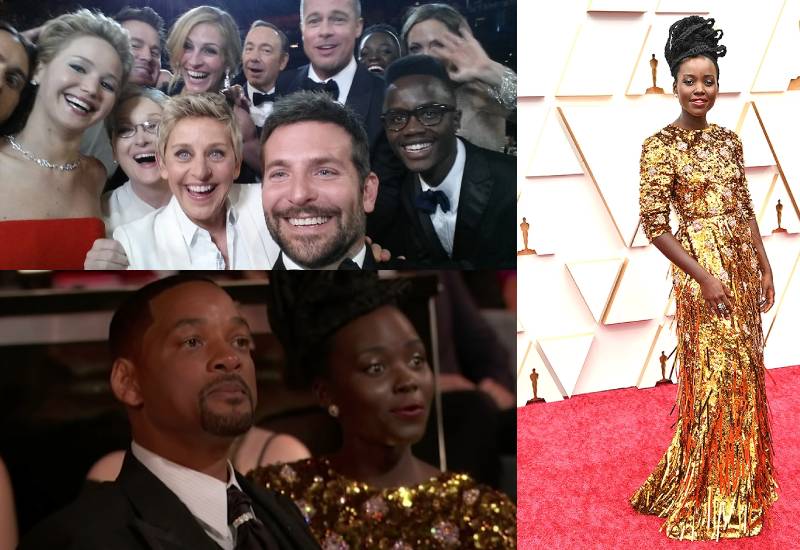 Lupita caught in yet another iconic Oscar moment Eve woman
